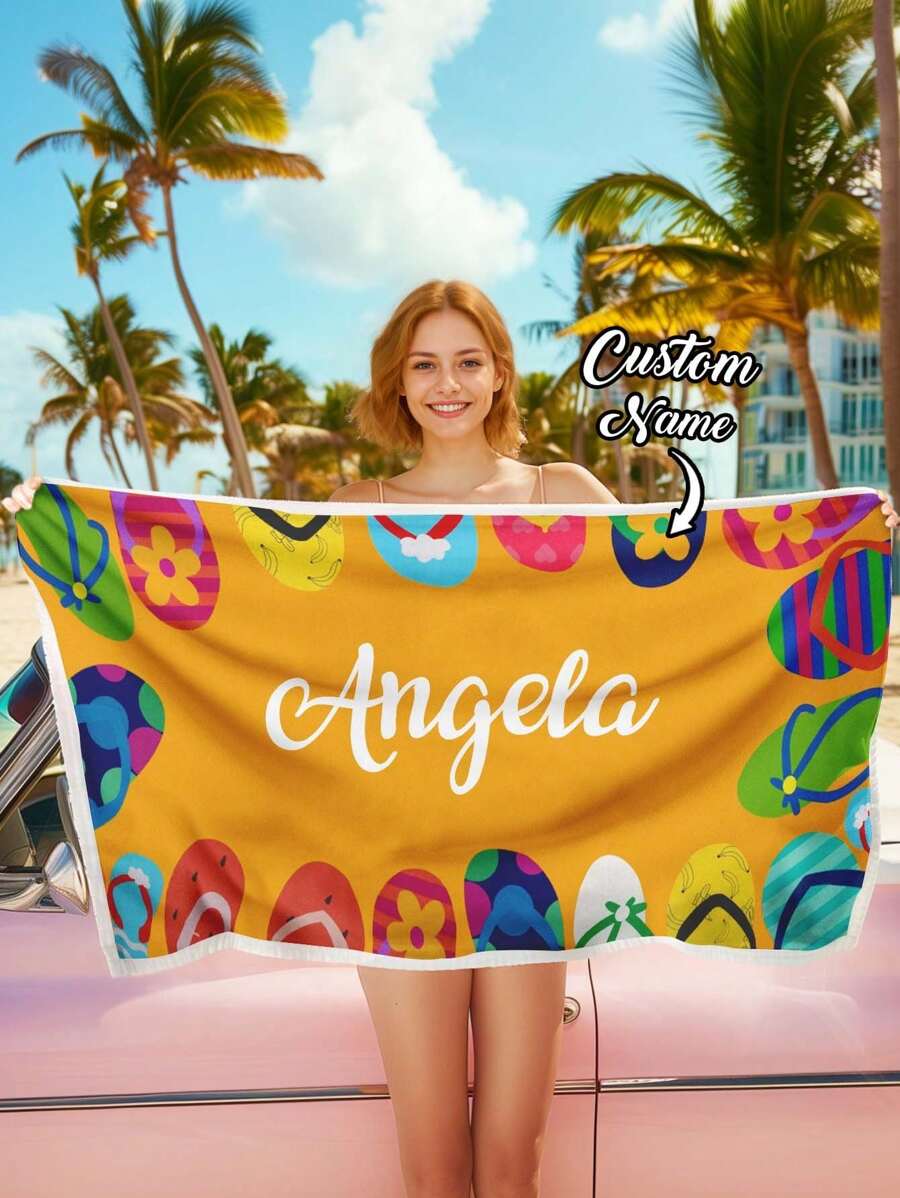 1 Khăn đi biển tùy chỉnh, Khăn đi biển có tên tùy chỉnh, Khăn đi biển họa tiết trơn, 70 * 140cm, 80 * 130cm, Hoàn hảo cho du lịch biển ngoài trời, Phòng tập bơi lội, Yoga, Phụ kiện đi biển, Hoàn hảo cho nam và nữ, Quà kỷ niệm, Quà sinh nhật, Quà tặng Ngày của Mẹ , Quà tặng Ngày của Cha, Quà tặng Bạn thân, Quà tặng cho Bạn gái/Bạn trai - màu cam - Xem 1