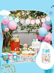 15pcs/Set Funny Bottle Shaped Candy Box, Plastic Candy Container, Milk Bottle Design Candy Gift Box, Party Decoration - Pink - View 8