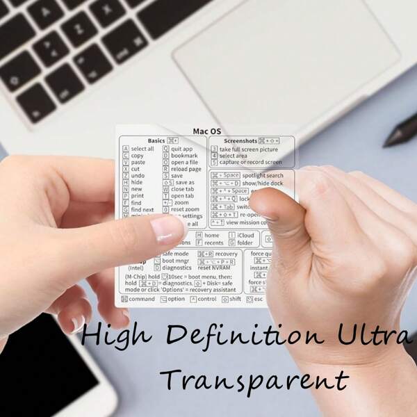 ARMORZONE 1pc Set Laptop Shortcut Stickers Compatible With Macbook For Word Excel Windows Letter Graphic Laptop Protective Transparency Sticker