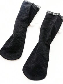 6 Pairs Women's Flower Pattern Socks With Ruched Hem, Thin Short Socks Ideal For Daily Casual Wear - Multicolor - View 4