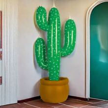 1PC 29 Inch Inflatable Cactus Random Color, PVC,Mexican Carnival Themed Party Decorations, Western Cowboy Party Gift Supplies, Hawaiian Summer Pool Party Decoration Cactus