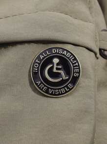1pc Not All Disabilities Are Visible Enamel Pin Chronic Illness Disability Awareness Brooch Lapel Backpack Badge Jewelry Accessories