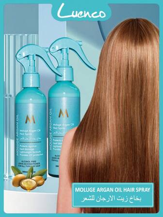  Luenco 摩洛哥油护发喷雾，200 毫升 - 即时滋养和修复头发，无需冲洗且不伤发，适合所有发质