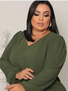 Women Blouses - xanh quân đội - Xem 1