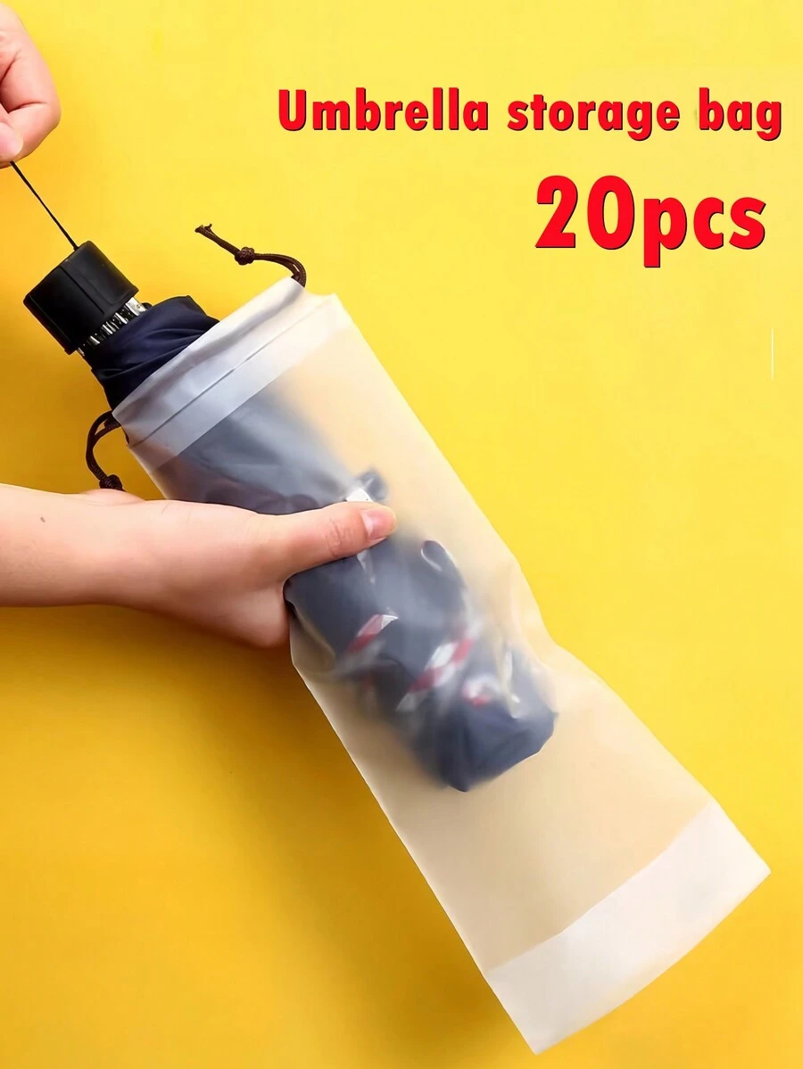 10 cái/20 cái Túi đựng ô, Túi dây rút bán trong suốt mờ, Túi chống ẩm đựng ô tô, Túi chống bụi đa chức năng, Túi bảo quản - Nhiều màu - Xem 1