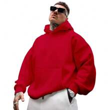 Men Sweatshirts - 紫紅色 - 查看 1