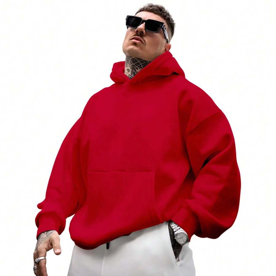 Men Sweatshirts - 紫紅色 - 查看 1