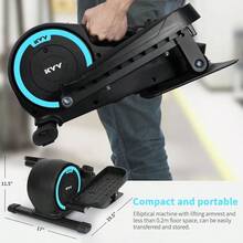KYY Magnetic Portable Ellipse Leg Exerciser, Under Desk Elliptical, Under Desk Bike Pedal Exerciser, Mini Elliptical Machines For Home Use,  Multi-Functional Small Slimming Pedal Exercise Machine,,Black - màu đen - Xem 6