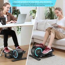 KYY Magnetic Portable Ellipse Leg Exerciser, Under Desk Elliptical, Under Desk Bike Pedal Exerciser, Mini Elliptical Machines For Home Use,  Multi-Functional Small Slimming Pedal Exercise Machine,,Black - màu đen - Xem 4