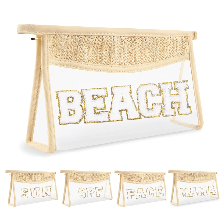 波西米亚风 SPF 包透明化妆字母包，防水拉链化妆包洗漱包女士女孩适用，透明字母贴片化妆包透明收纳袋，适合旅行返校浴室宿舍必需品，旅行必备化妆工具化妆包收纳包化妆品收纳包化妆品收纳盒化妆品收纳盒化妆包化妆品收纳包化妆品收纳包化妆品收纳包化妆品收纳包化妆包化妆品收纳包化妆包化妆包返校用品