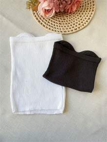 Women Knit Tops - 白色 - 查看 2