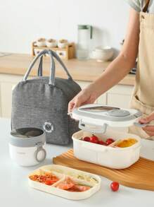 Set de 3 piezas de cubiertos portátiles para almuerzo, caja Bento de material PP que se puede calentar en microondas, adecuado para almuerzos en el trabajo y la escuela