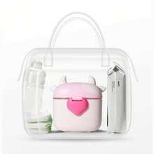 Bebamour Baby Milk Powder Dispenser Pot Formula Dispenser For Baby Snack Dispenser,230G Milk Powder,450ML, Black - Baby Pink - View 5