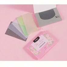 100 Pcs Oil Blotting Sheets Bamboo Charcoal Green Tea Lavender Blotting Paper For Face Matte Oil Absorbing Tissues Makeup Friendly Long Lasting Shine Control Facial Film Plant Essence Portable Refreshing Great Absorbent For Oily Skin Care Men & Women - Multicolor - View 5
