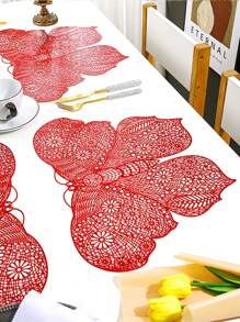 Placemats 1/4piece Set PVC Place Mats For Kitchen Table Indoor/Outdoor Washable Heat-Resistant Placemat Wipeable Dining Table Mats For Wedding,Camping, Festival, Party