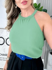 Women Tank Tops & Camis - 薄荷綠 - 查看 2