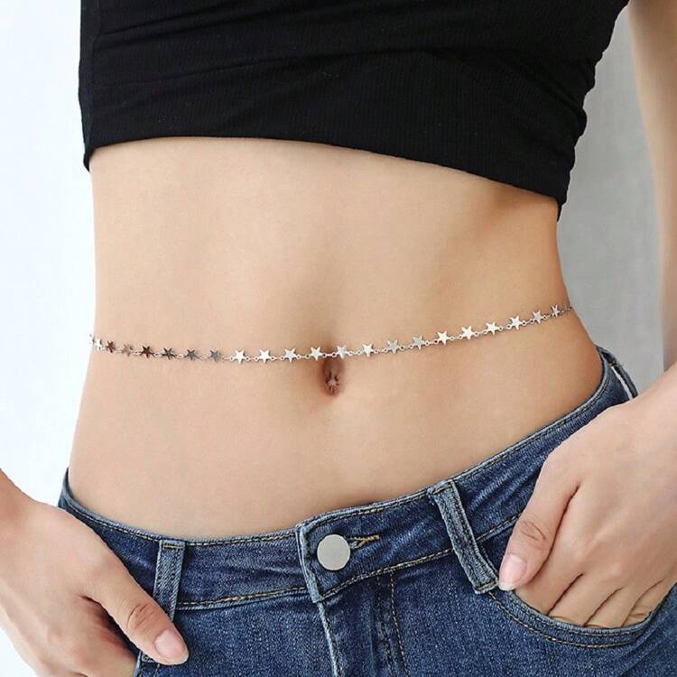 Thin silver waist belt store