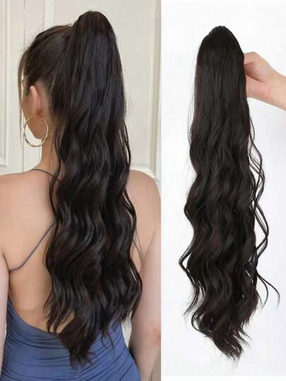 TRIXY 1 pièce Pince à griffes Papillon décontractée avec queue de cheval ondulée en vague d'eau en fibre haute température d'apparence naturelle