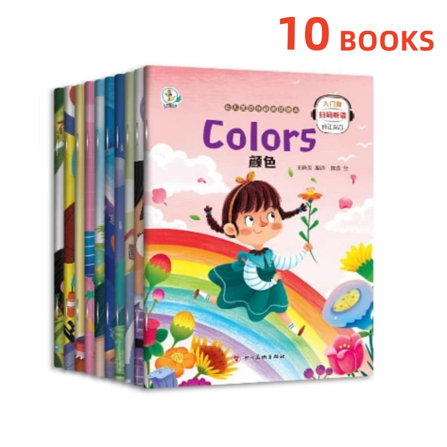 Libros ilustrados bilingüe para la lectura temprana y educación infantil en inglés. paquete de 10 libros con historias cotidianas para niños/as en edad escolar. Artículos escolares y de papelería. - Multicolor - Ver 1
