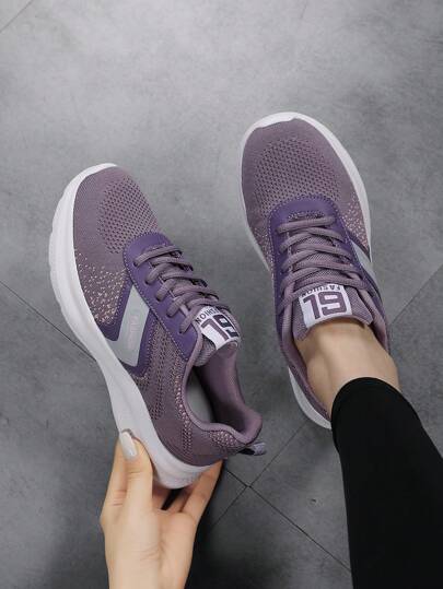 Scarpe da corsa per donne, scarpe da ginnastica sportive, respirabili e leggere, sneaker con cuscinetto, basso, calzature per passeggiata, fitness, con lacci per camminare, palestra, jogging, fitness, casual