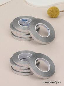 5 件-10 米银色圆点气球丝带，气球装饰丝带，丝带圈，