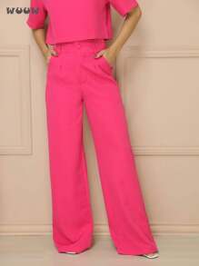 Women Two-Piece Outfits - Màu Hồng Tươi - Xem 5
