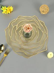 Placemats 1/4piece Set PVC Place Mats For Kitchen Table Indoor/Outdoor Washable Heat-Resistant Placemat Wipeable Dining Table Mats For Wedding,Camping, Festival, Party