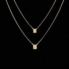 Cordao Escapulario Masculino Prata ou Dourado Semijoia Antialérgico - Ouro amarelo - Visão 3