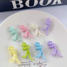 2/4/6pcs Vibrant Macaron Candy Random Color Dinosaur Skeleton Diy Pendant Charms,Fashionable Alloy DIY Jewelry Making Findings For Necklace & Earring Creations