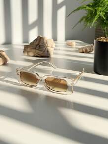 Joivida 4 件装女士小方框可爱浅黄色、粉色、绿色组合学校旅行时尚眼镜套装适合夏季海滩度假、户外、旅行 - 彩色 - 查看 9