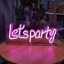 1入LED亞克力霓虹燈台上夜燈,電池/USB供電霓虹招牌,浪漫派對氛圍家居房間裝飾 - 亞克力板霓虹燈 - 查看 13