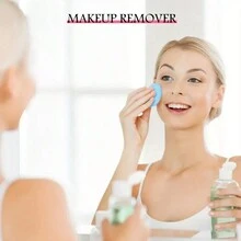 12pcs Compressed Sponge Strips, Expandable When Wet, Foaming Facial Cleansing Pads, Face Cleaning Tools, Makeup Tools - Blue - View 2