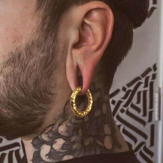 1pc Classic Circle Ear Weights Hangers 316 Stainless Steel Plugs Tunnels Piercing Body Jewelry Gauges