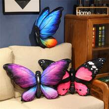 Juguetes de peluche realistas de mariposas, almohadas suaves de mariposas de peluche, cojín lumbar, decoración de habitación, regalos para cumpleaños/Navidad/Año Nuevo (Pueden ocurrir ligeras diferencias de color debido a variaciones en el lote de telas, pero el producto real será similar a la imagen promocional)
