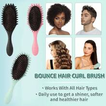 1入捲髮定義刷，捲髮刷，2024最佳捲髮定義造型刷，減少扯髮和卷曲分離，梳通、塑造和定義捲髮，適用於女士和男士的造型工具