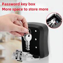 1入組密碼鑰匙盒，灰色半合金密碼鑰匙盒，紅色塑料密碼鑰匙盒，使用簡單，安全可靠，適用於各種環境，適用於單人家庭鑰匙管家，防水防塵 - 灰色 - 查看 6