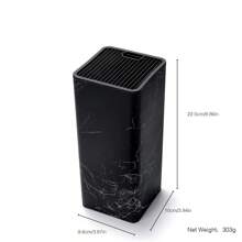 Universeller Messerhalter, Aufbewahrungsständer, leerer Messerschlitz, universelles Schlitzdesign, nimmt verschiedene Messerblätter auf, abnehmbar für einfache Reinigung, satinierte Oberfläche