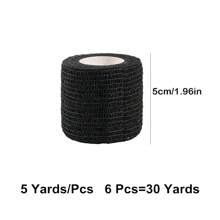 12packs Self Adhesive Bandage Wrap,2 Inches 5 Yards Black Wrap Breathable Flexible Stretchy Cohesive Bandage For First Aid, Sprains Protection Gym Gym Accessories Bandages Sports Tape