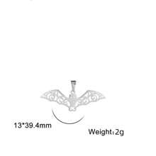 1入不鏽鋼動物吊墜，包括海馬、馬蹄鐵、狗、蝙蝠、龍和狐狸形狀，可DIY為項鍊或手鍊 - 動物系列 - 查看 22