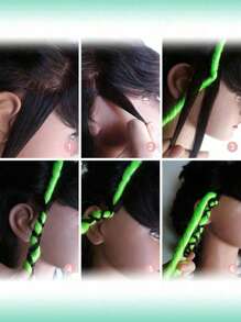 24 Inch Wavy Dreadlocks Synthetic Curly Ends Double Ended Dreadlock Extensions, 5 Strands Synthetic Dreads Extensions Straight Curly Boho Handmade Dreads Hippie Style Dreadlocks For Woman For Women Daily Used And Party Christmas New Year Carnival Music Festival Used (Curly 5 Strands/Pack) - Multicolor - View 9