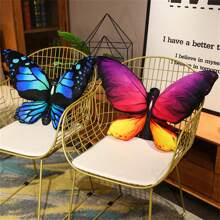 Juguetes de peluche realistas de mariposas, almohadas suaves de mariposas de peluche, cojín lumbar, decoración de habitación, regalos para cumpleaños/Navidad/Año Nuevo (Pueden ocurrir ligeras diferencias de color debido a variaciones en el lote de telas, pero el producto real será similar a la imagen promocional)
