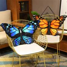 Juguetes de peluche realistas de mariposas, almohadas suaves de mariposas de peluche, cojín lumbar, decoración de habitación, regalos para cumpleaños/Navidad/Año Nuevo (Pueden ocurrir ligeras diferencias de color debido a variaciones en el lote de telas, pero el producto real será similar a la imagen promocional)