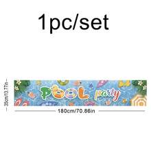 Summer Party Table Runner, Disposable Tablecloth And Decorative Cloth Set, 1pc - Multicolor - View 6