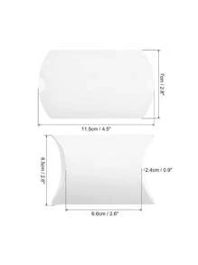 20pcs/Pack Party Favor Gift Box Paper Boxes Candy Biscuit Pillow Shape Packaging,Christmas Valentine Day