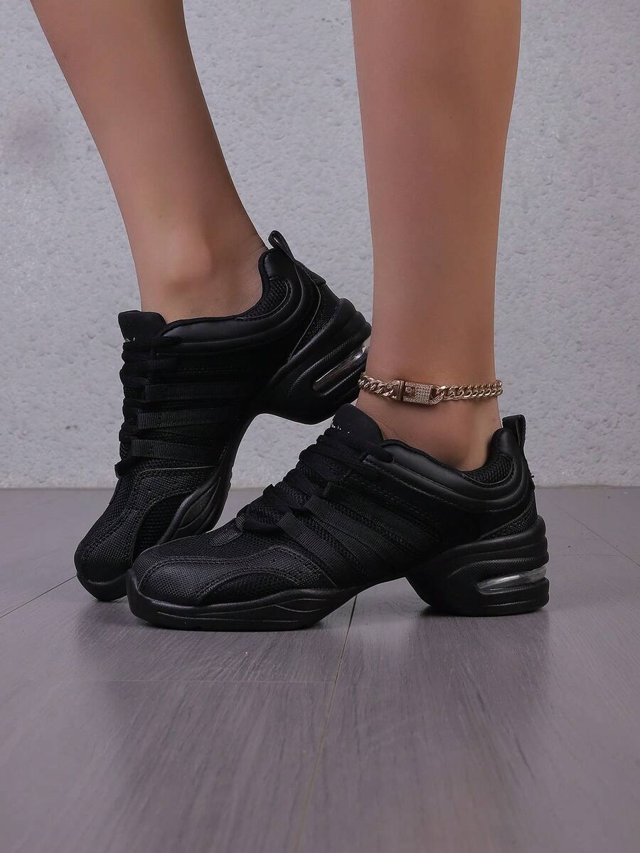 Giày khiêu vũ lưới đế mềm mùa mới dành cho nữ, thích hợp cho khiêu vũ vuông, giày khiêu vũ hiện đại thể thao thoáng khí dành cho người lớn dành cho nữ