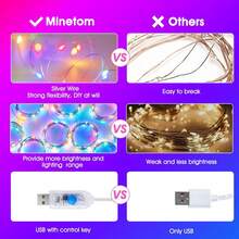 300 LED Window Curtain Lights, 9.8x9.8 Ft (Approx. 3 Meters*3 Meters), Warm Lighting, USB Powered, 8 Modes Remote Control, Hanging Lights For Bedroom, Indoor, Outdoor, Wedding Party (Color/Warm White/Pure White) - nhiều màu - Xem 8