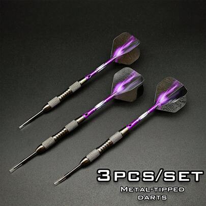 3pcs/Set Premium 20g Tungsten Steel Barrel Darts Set - Perfect For Competitive Play And Casual Fun,Adult Party Games Suitable For Halloween/Christmas/Thanksgiving