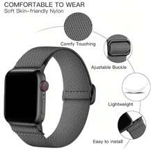 6条/套编织单环表带，兼容 Ultra 38mm/40mm/41mm/42mm/46mm/44mm/45mm/49mm，男女通用；弹性尼龙表带，适用于 Ultra 2/10/9/8/7/6/5/4/3/2/1/SE系列；18mm/20mm/22mm通用尼龙弹性表带，兼容三星Galaxy Watch