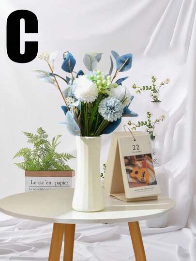 1pc Minimalist Vase ation Living Room Bedroom TV Cabinet Shelf, Plastic Hydroponics, Creative Flower Arrangement Vase, Artificial Groen Plants, Faux Flowers, Tafel ation, Dining Birthday Graduation Home Glass view 4