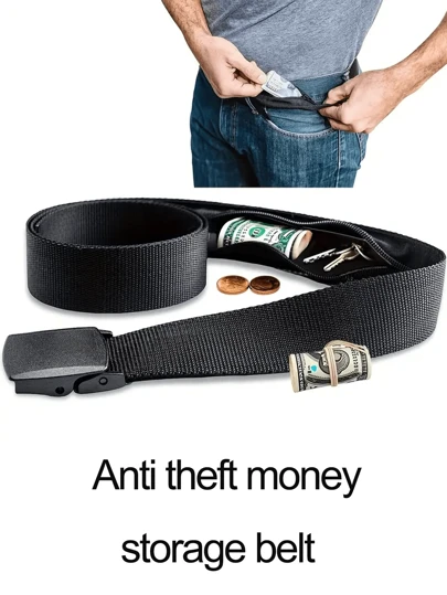 旅行安全隐形钱包，带隐藏拉链口袋，腰包爸爸学院包腰包腰包工作周末暑假随身携带实用黑色礼物冬季圣诞礼物拉链包感恩节假期包骑士包黑色包徒步旅行大容量多功能户外便携时尚休闲爸爸礼物男友礼物旅行礼物侧包臀包学校男士包包腰包春季学校用品钱包男士侧包男士必需品